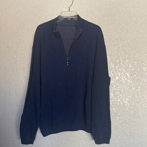 Tommy Bahama Men's Blue Half-Zip Sweater Sz XL